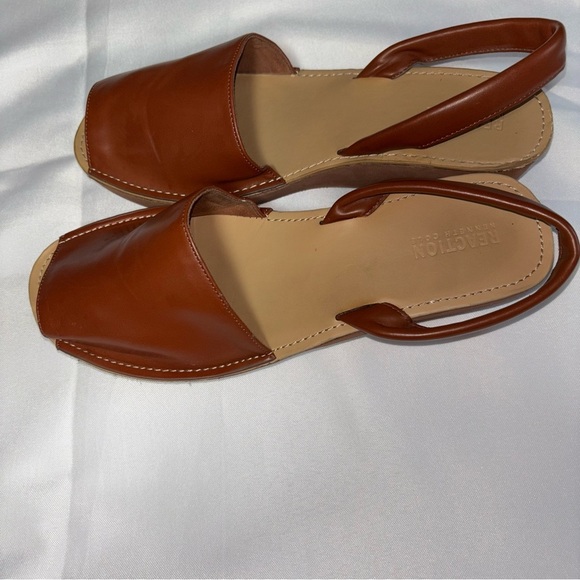 Kenneth Cole Reaction Fine Glass Brown Leather Women's Sandals Size 11 - Picture 8 of 14